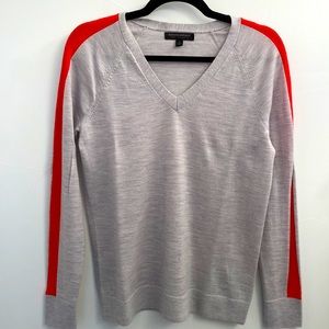 Fine merino wool varsity sweater